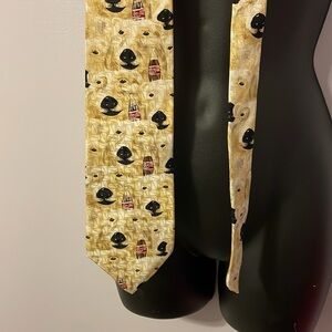 Coca Cola Polar Bear Head Face Silk Necktie Tie Made in USA Vintage